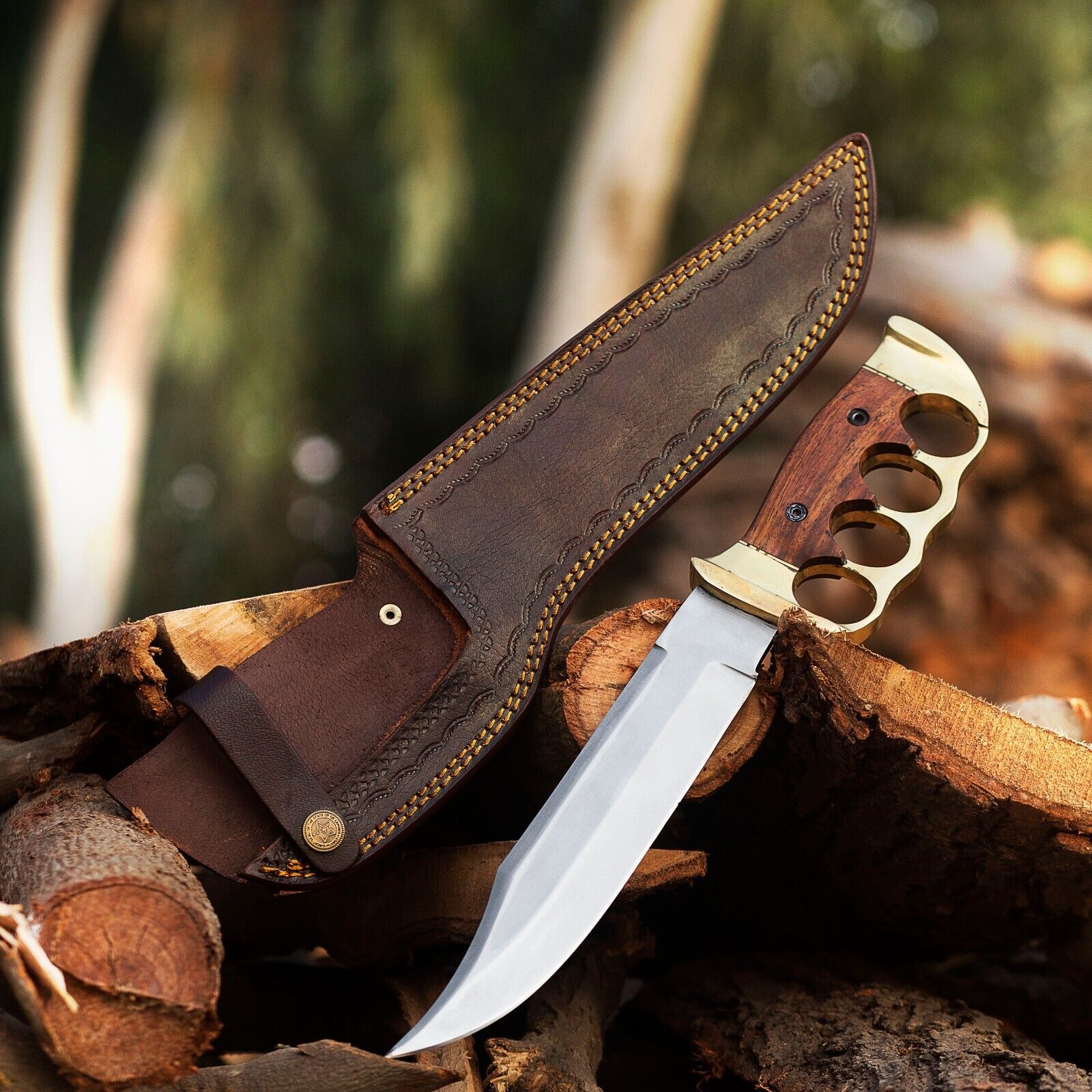 Custom Handmade  D2 Steel TACTICAL BOWIE HUNTING KNIFE COMES WITH SHEATH 