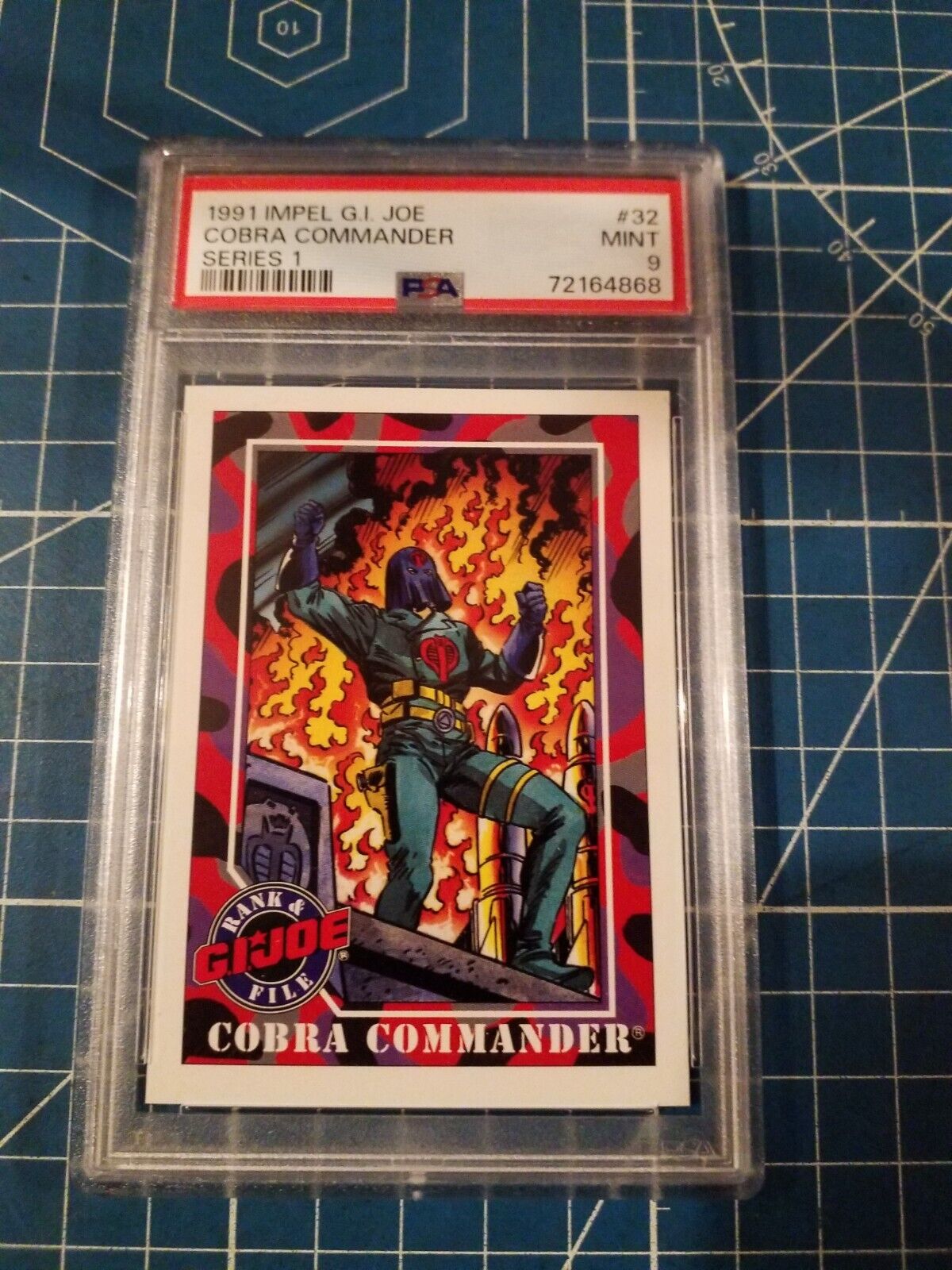 1991 Impel G.I. Joe Cobra Commander Card #174 PSA 8 SB7-11