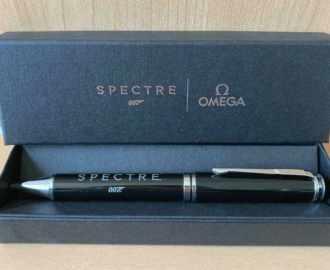 OMEGA Watch Genuine Novelty Ballpoint Pen(007 SPECTRE) wz Box Excellent Rare