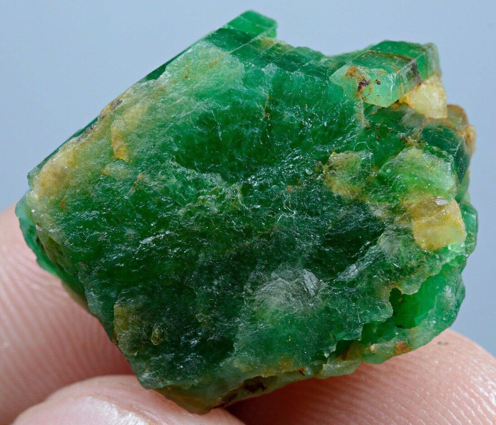 21 Carat Natural Double Terminated Translucent Emerald Crystal @Panjshir Afg