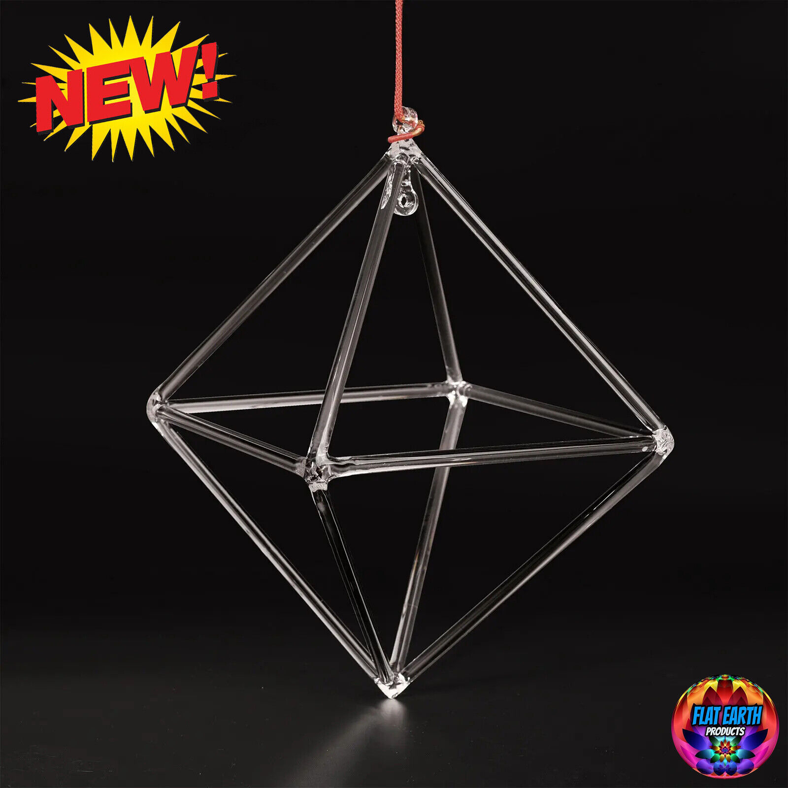 5-10inch Octahedron Diamond Crystal Singing Pyramid Merkaba Quartz Healing Sound