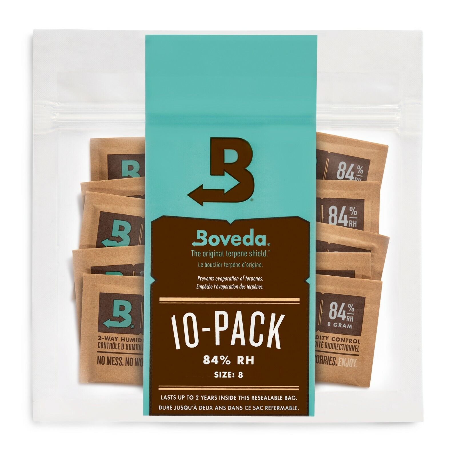 Boveda 84% RH 2-Way Humidity Control - Protects & Restores - Size 8 - 10 Count