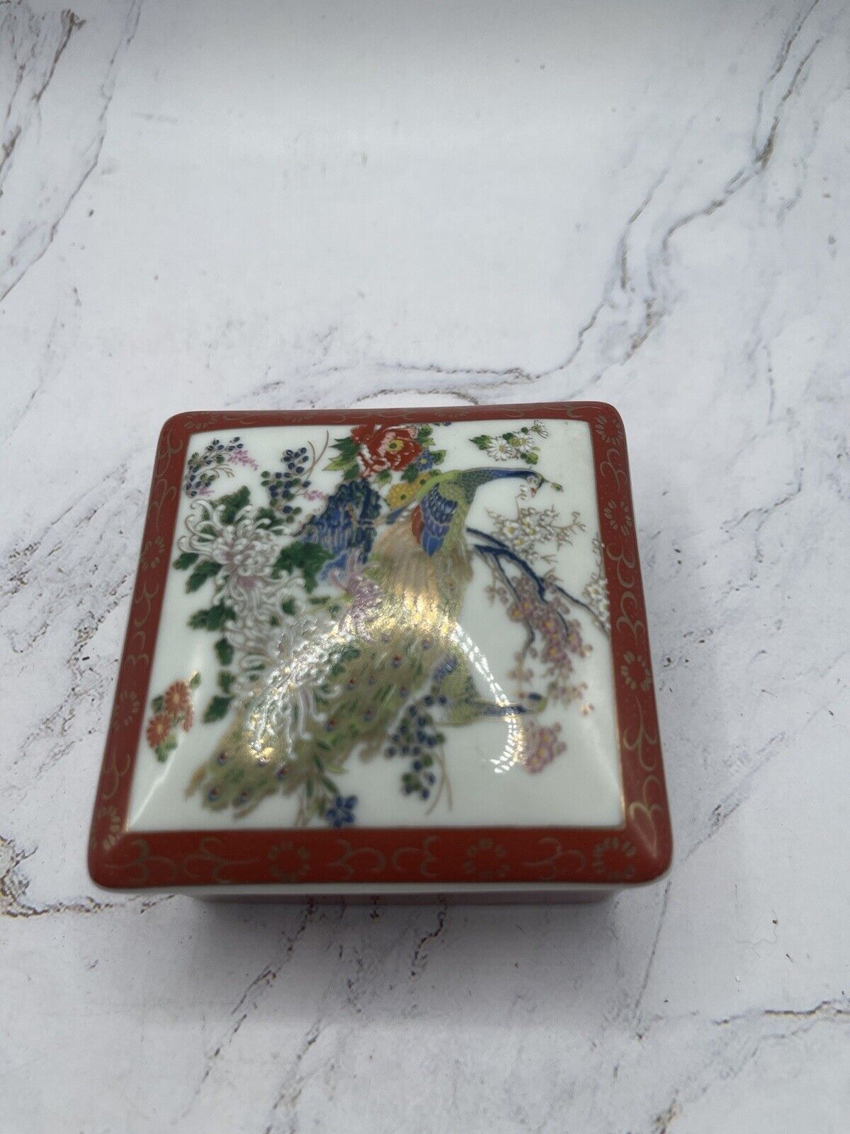 Vintage Asahi Ceramics Trinket Box Japan