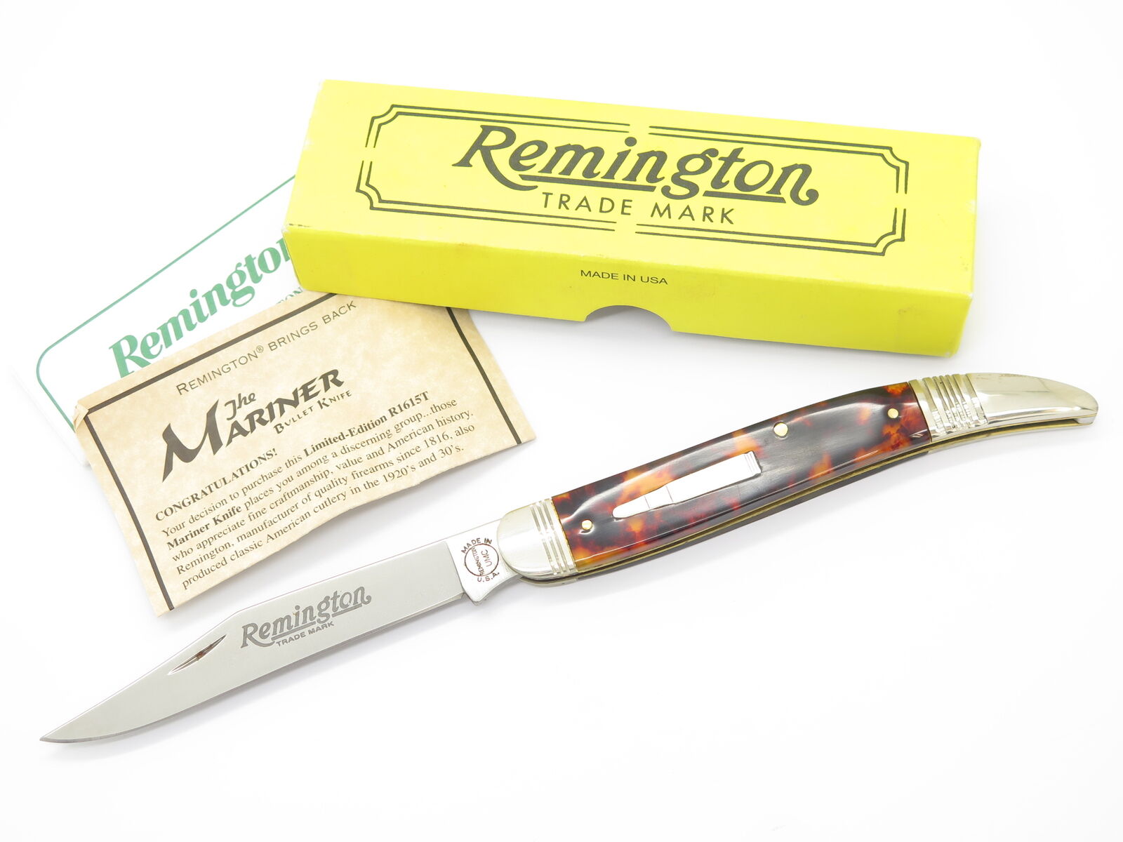 2001 Remington R1615T Mariner Bullet USA Toothpick Folding Pocket Knife