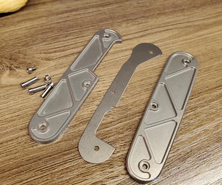 New DIY Titanium Alloy Handle Scales for 91MM Victorinox Swiss Army Knife