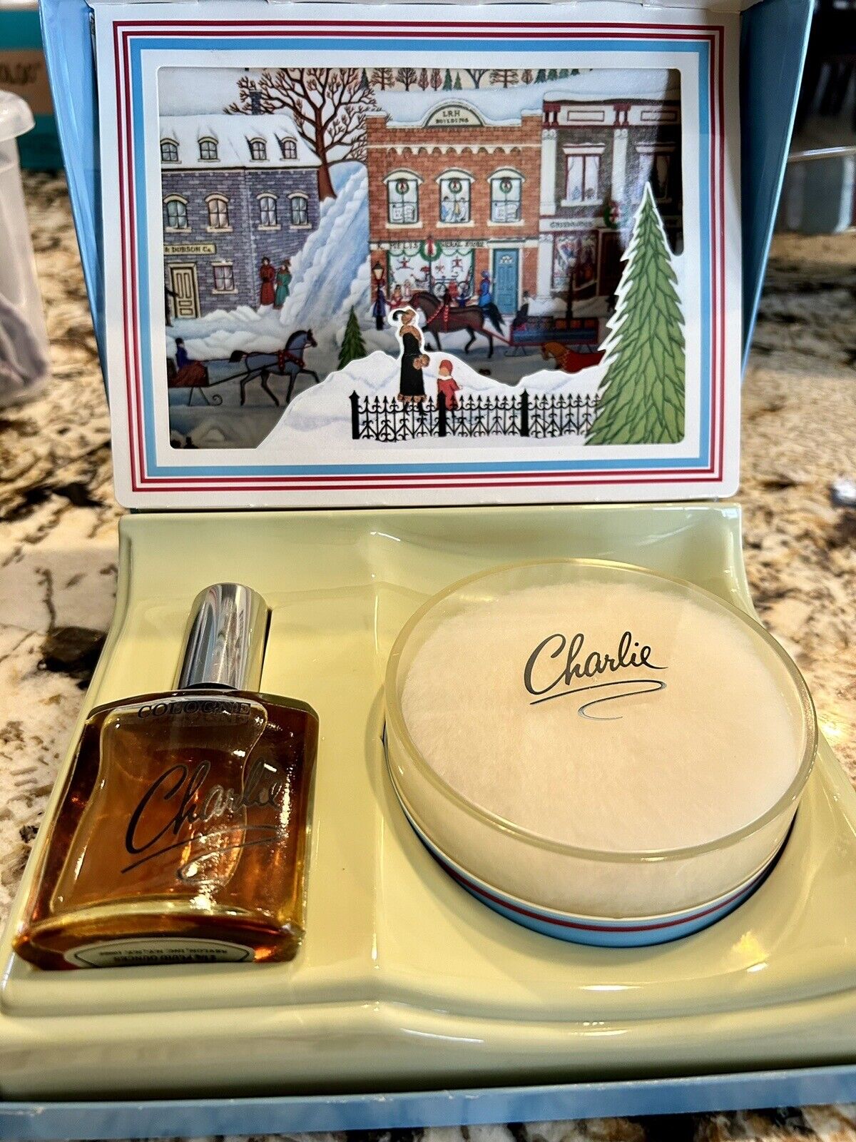 Vintage Charlie Fragrance Box Set Holiday Themed Fragrance And Powder