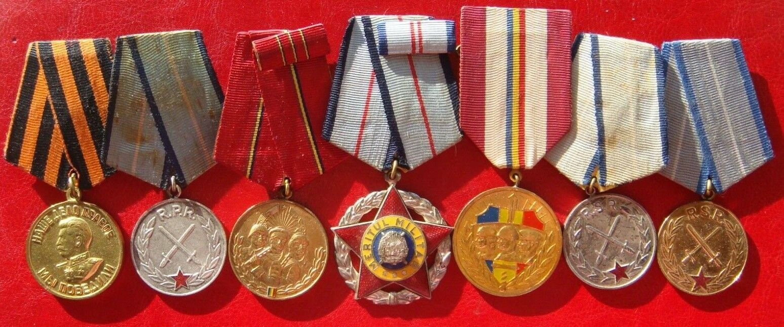 RARE ROMANIA RPR AND RSR Military LOT OF 7 PCS ORDERS AND MEDALS