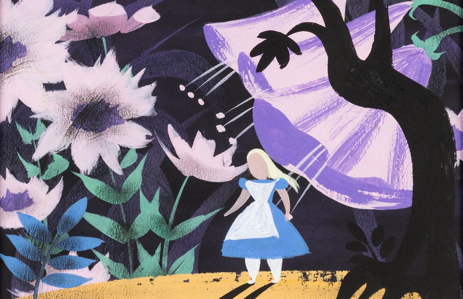 Mary Blair Disney Alice in Wonderland with the Wildflowers Poster