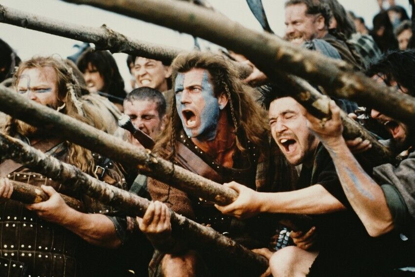 MEL GIBSON BRAVEHEART WITH SPEARS BATTLE 24x36 inch Poster
