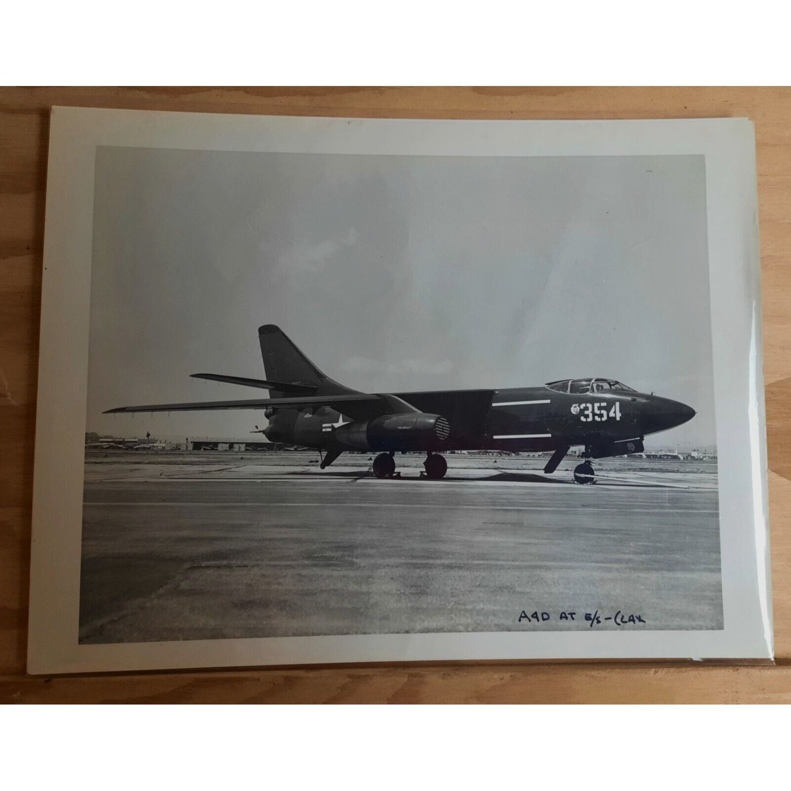 Vintage Photograph Douglas Aircraft Company A-3 Skywarrior at LAX 1970s