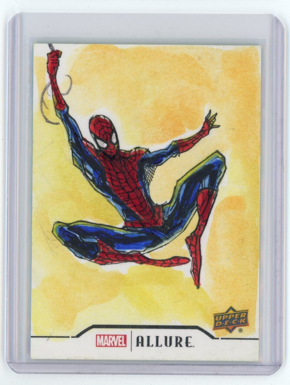 Spiderman 1/1 sketch card 2021 Upper Deck Marvel Allure 1800GETATOM GetAtom