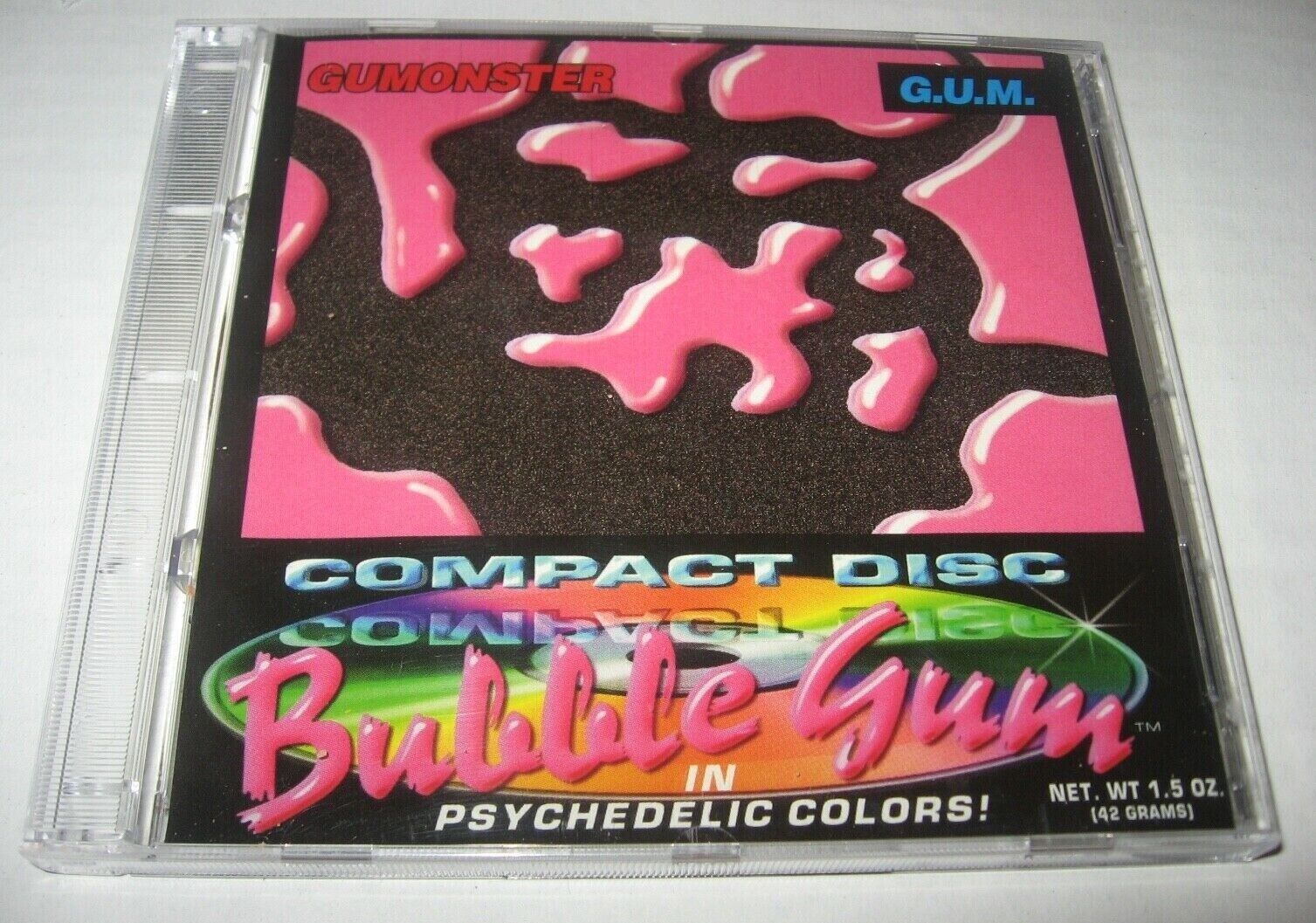 RARE Vintage 1995 Collectible R.E.M. Gumonster Novelty Bubble Gum CD Monster