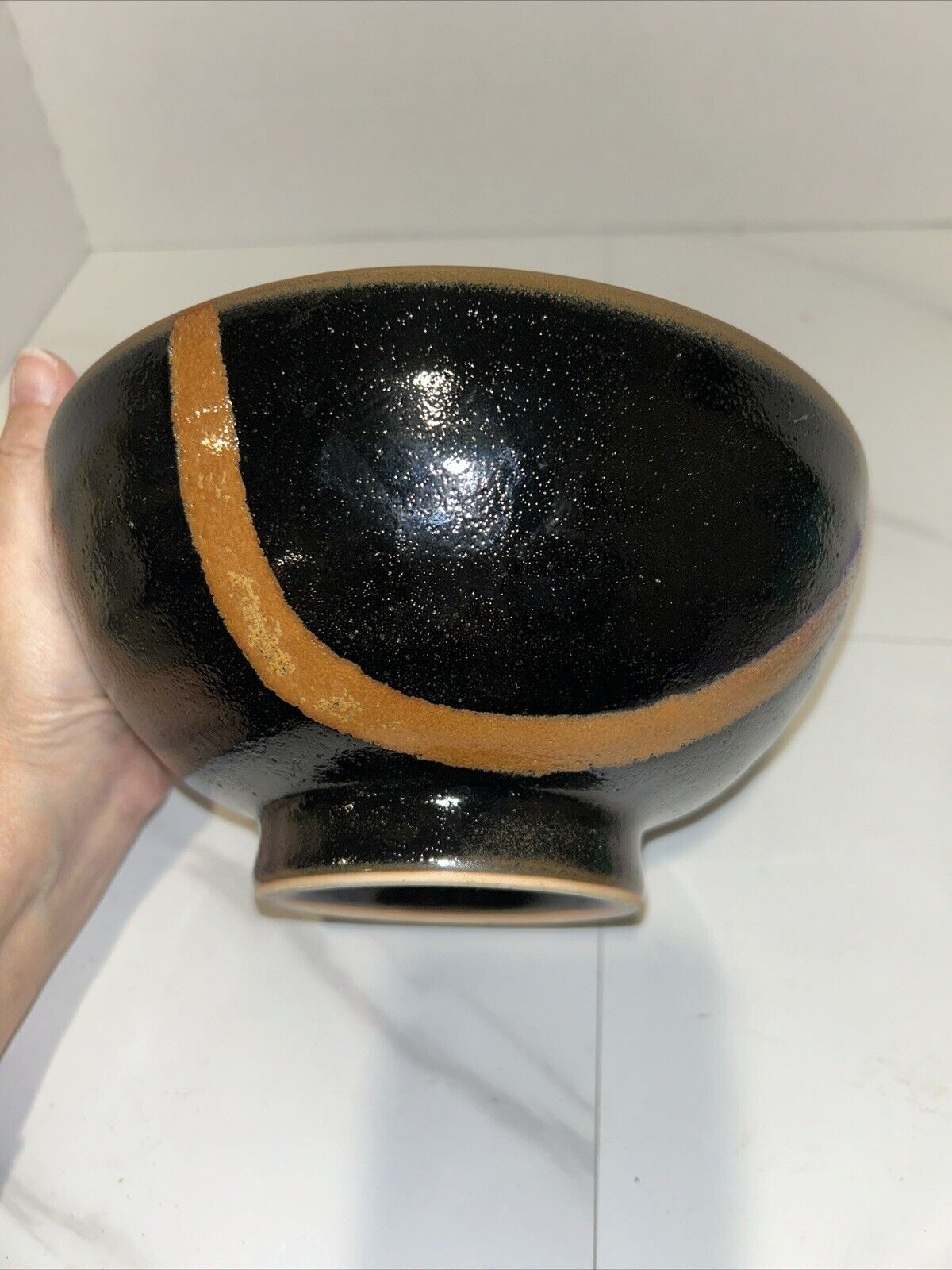 Vtg. Japanese ? Glazed Tiger Mid Size Bowl