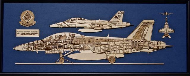 VFA-14 Tophatters F/A-18E Super Hornet Hornet wood Model