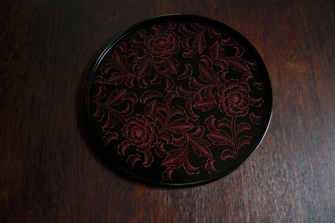 Japanese Wajima Lacquer Tray 30Cm Natural Wood Made By Famous Store Senfundo
