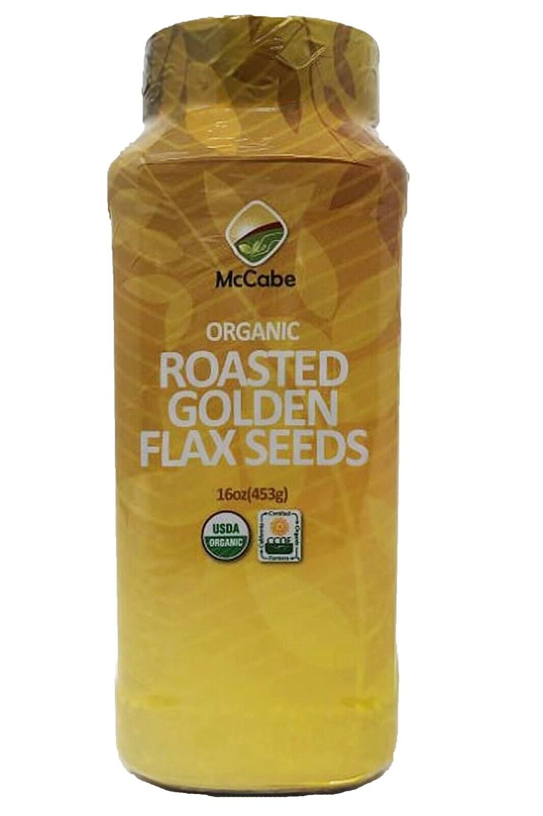 McCabe Organic Roasted Golden Flax Seed, 16 oz, USDA Organic Certified