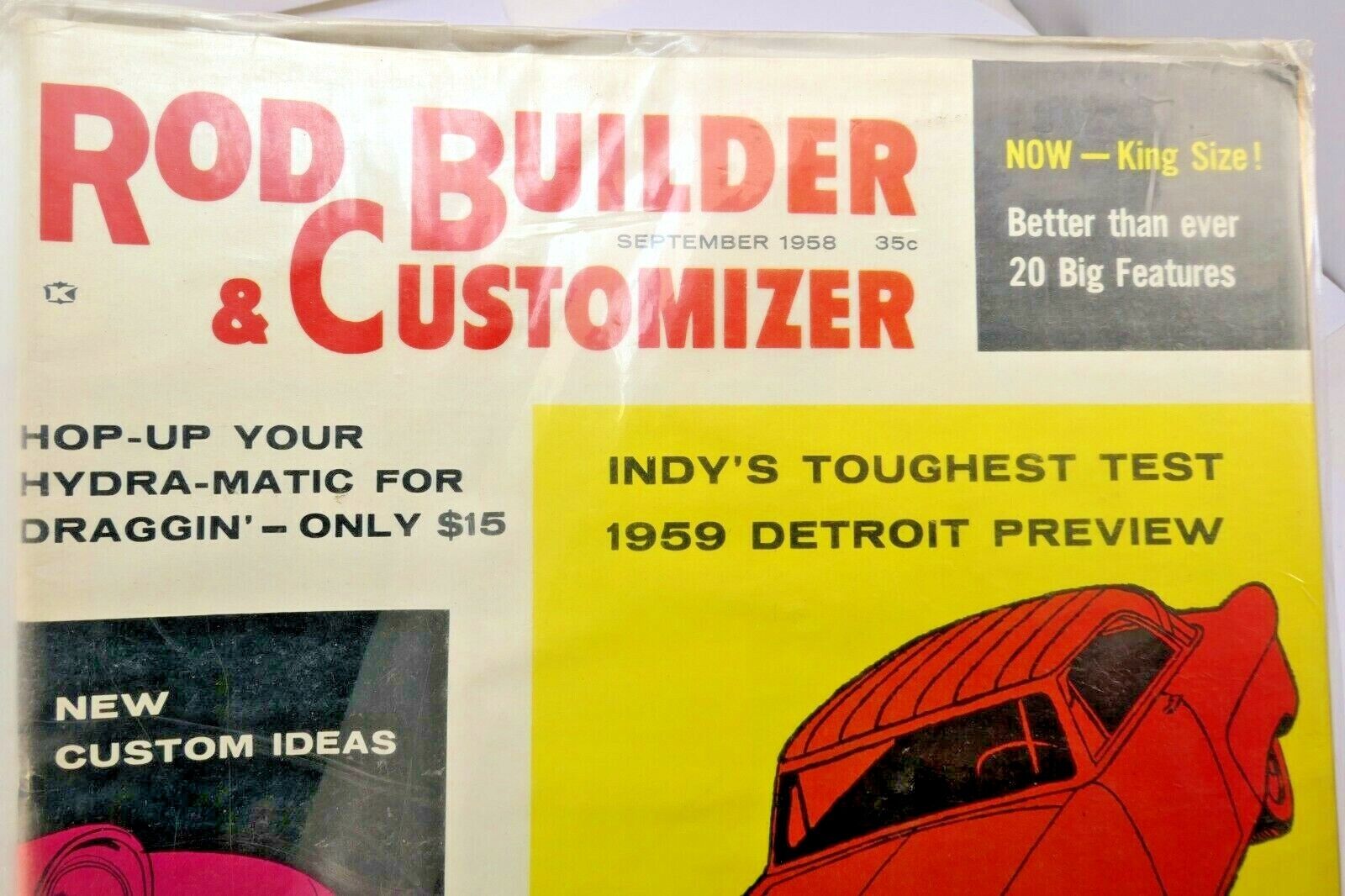 Rod Builder & Customizer Magazine September 1958 Hydra-Matic for Draggin\'