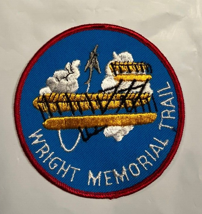 1960's Wright Memorial Trail Twill Patch Ohio Vintage Mint