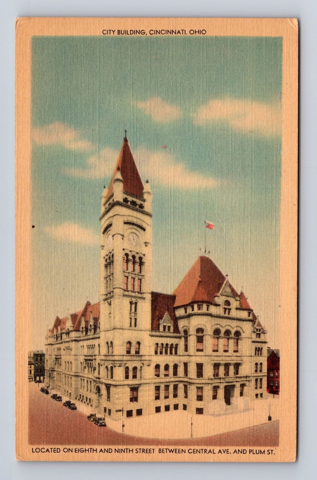 Cincinnati OH-Ohio, City Building, Antique, Vintage Souvenir Postcard