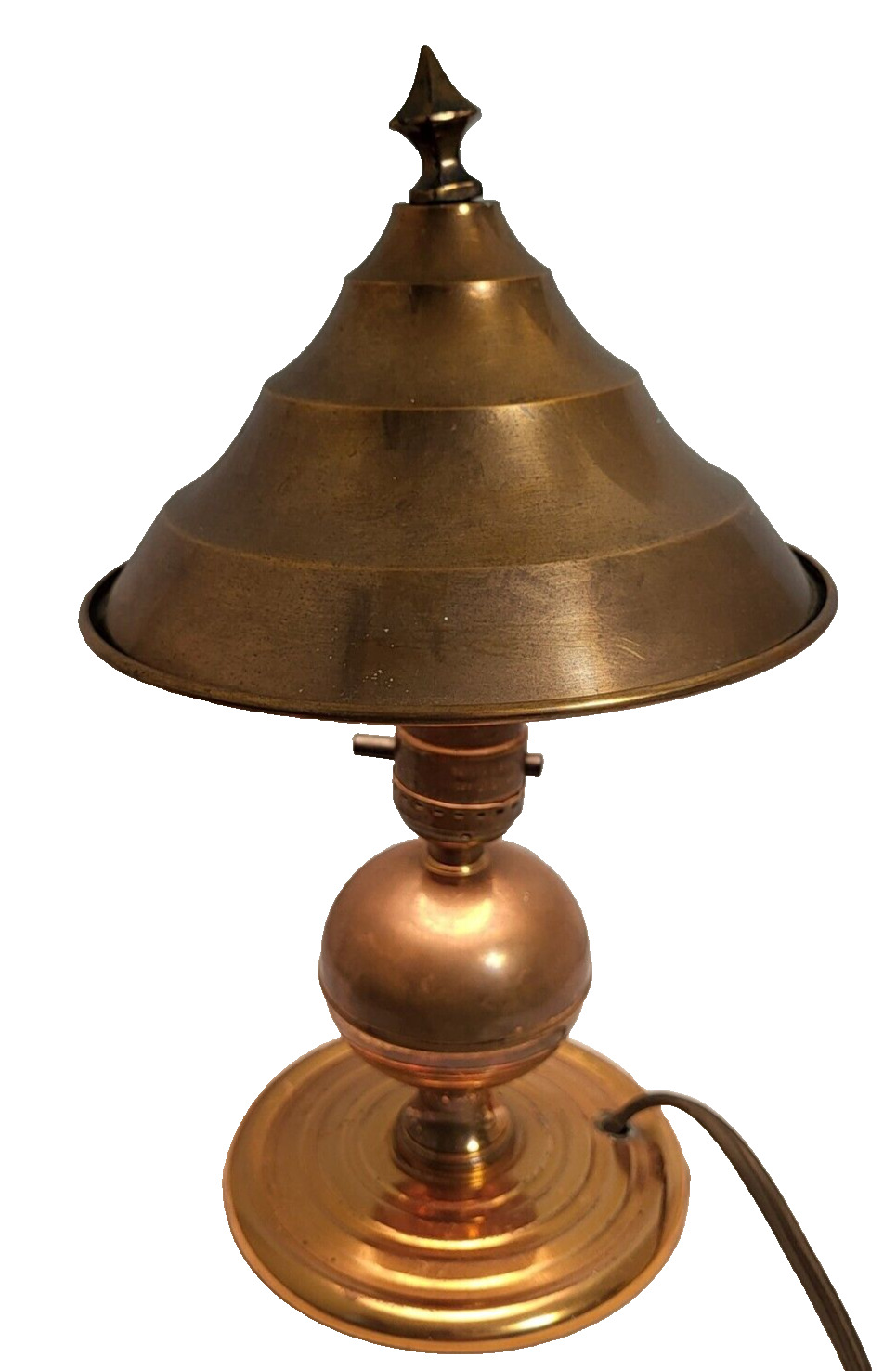 Saturn Copper Art Deco Desk/ Table Lamp Silverware Products 12\