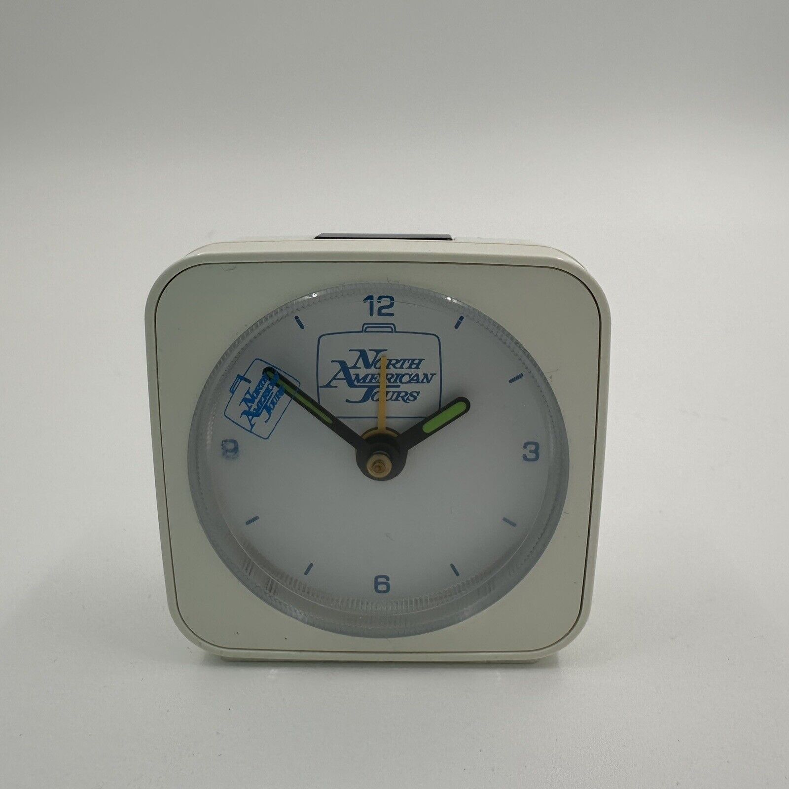 Vintage North American Tours Travel Alarm Clock w/ Logo Secondhand & Case Works