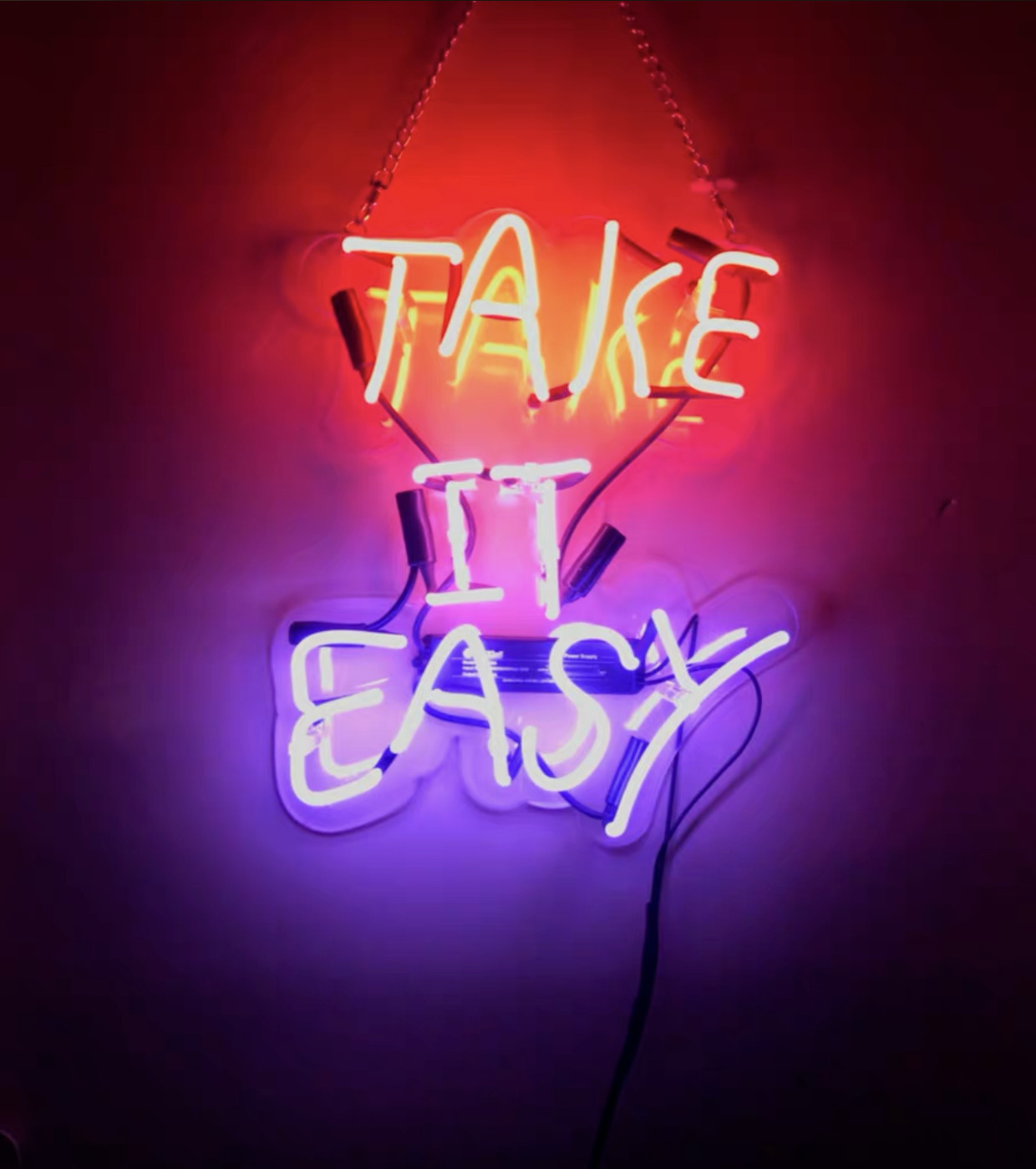 Take It Easy Real Glass Neon Sign Light Man Cave Wall Hanging Nightlight 14