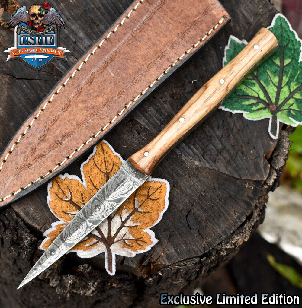 CSFIF Hot Item Hunting Knife Damascus Hard Wood Sports Best Selling 2023