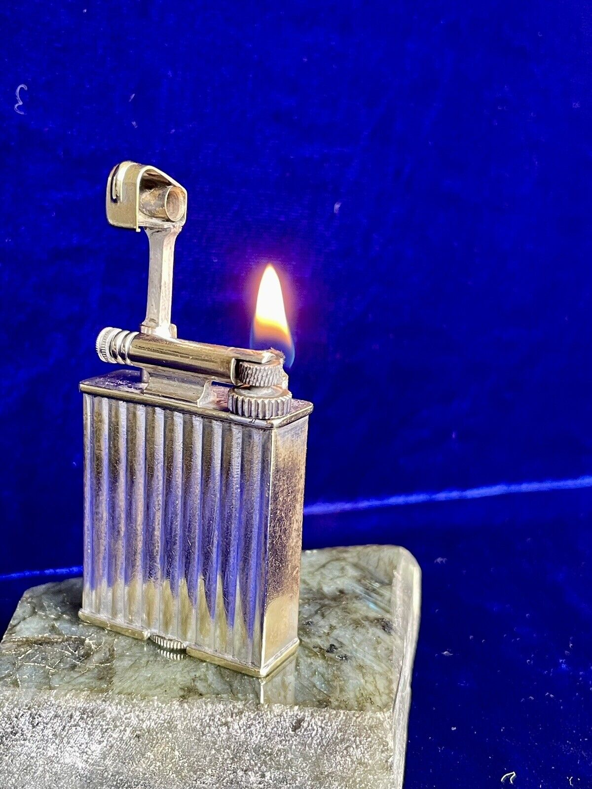Dunhill Lighter Parker 1930s Silver Good Condition Full Working 1 Year Warranty