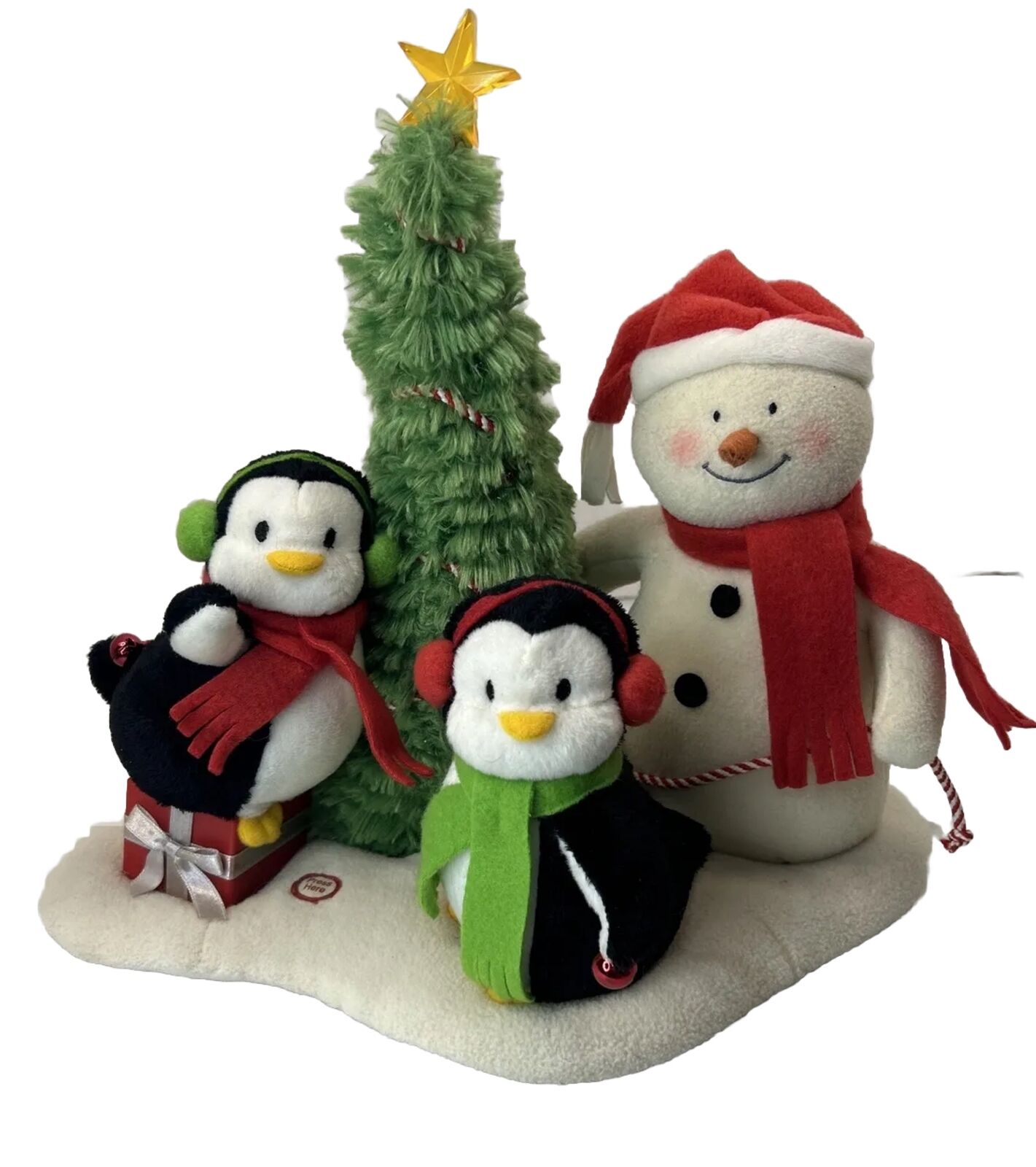 Hallmark Animated Snowman Penguin Singing Rockin Around The Christmas Tree READ