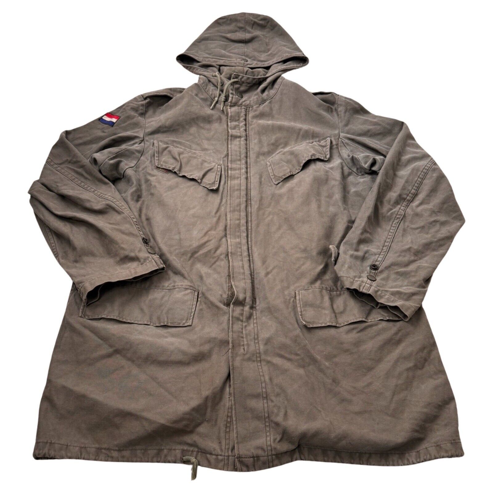 Vintage Netherlands Military Jacket KLu Full Zip Hooded Men’s Size XL