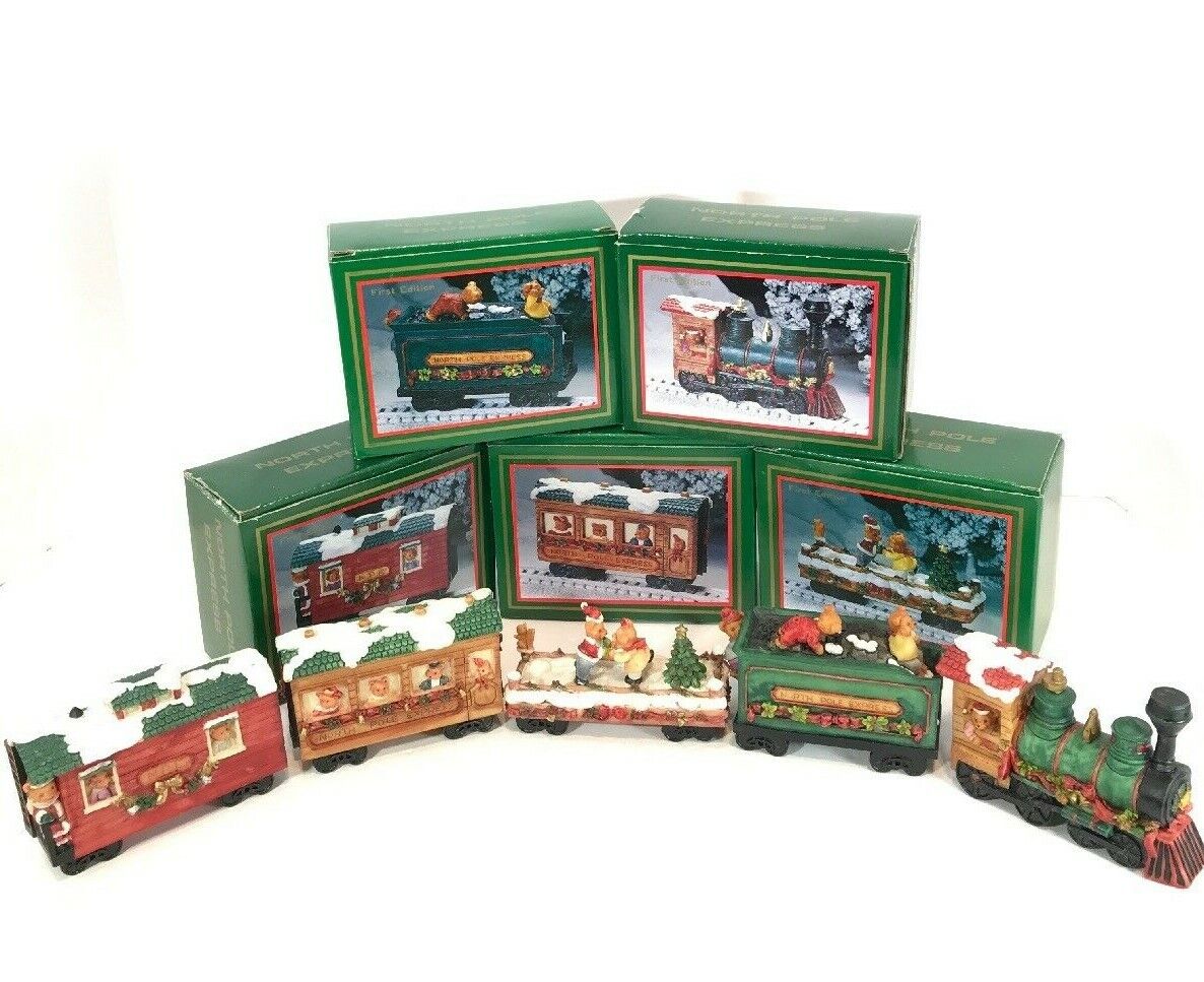 World Bazaars Inc North Pole Express First Edition Complete Set Of 5 In Box