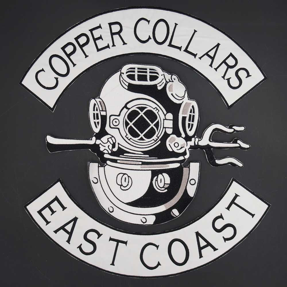 COPPER COLLARS EAST COAST MC embroidery Iron on Sew Patches for Biker Vest