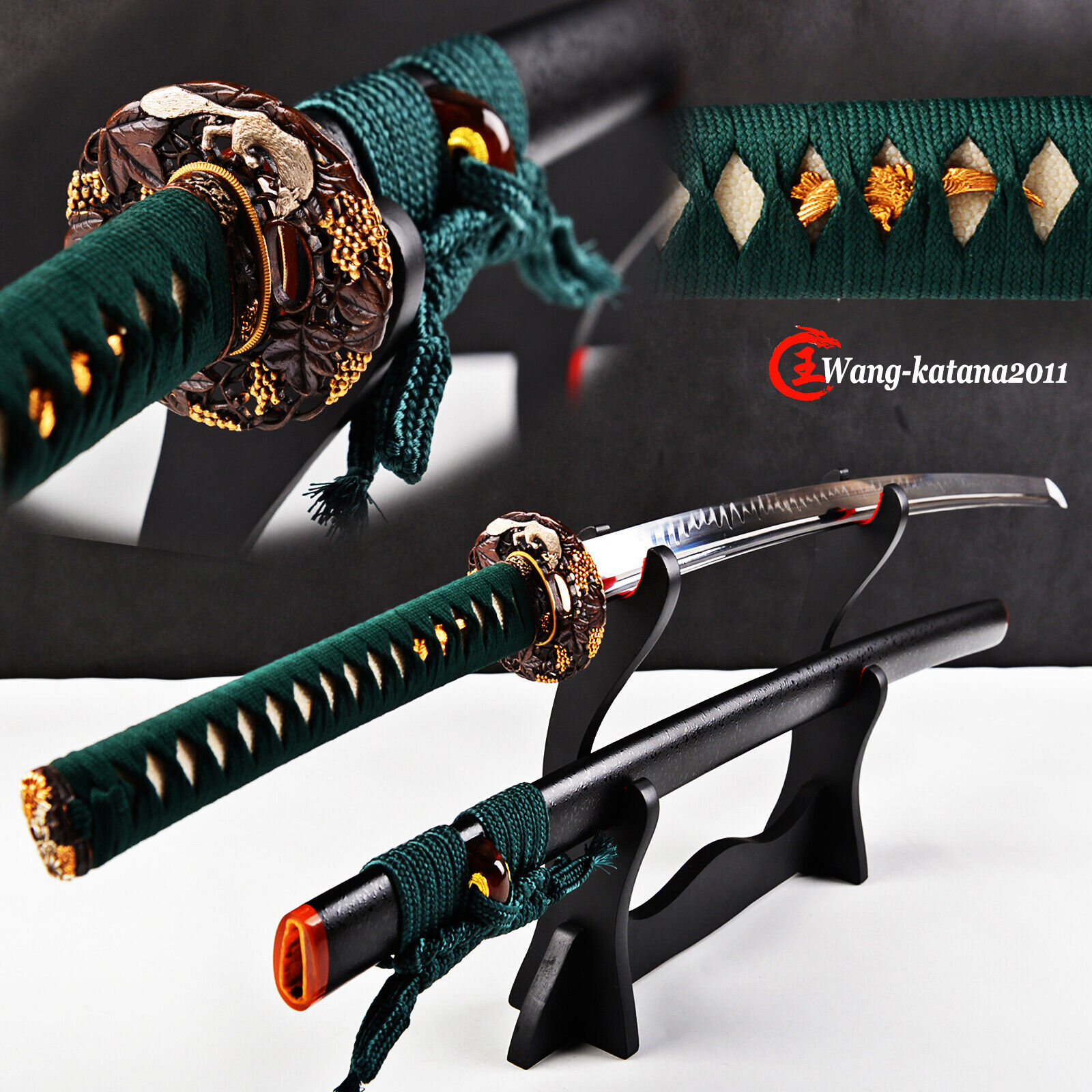 High-end Handmade Clay Tempered T10 Katana Mirror polish Japanese Samurai Sword