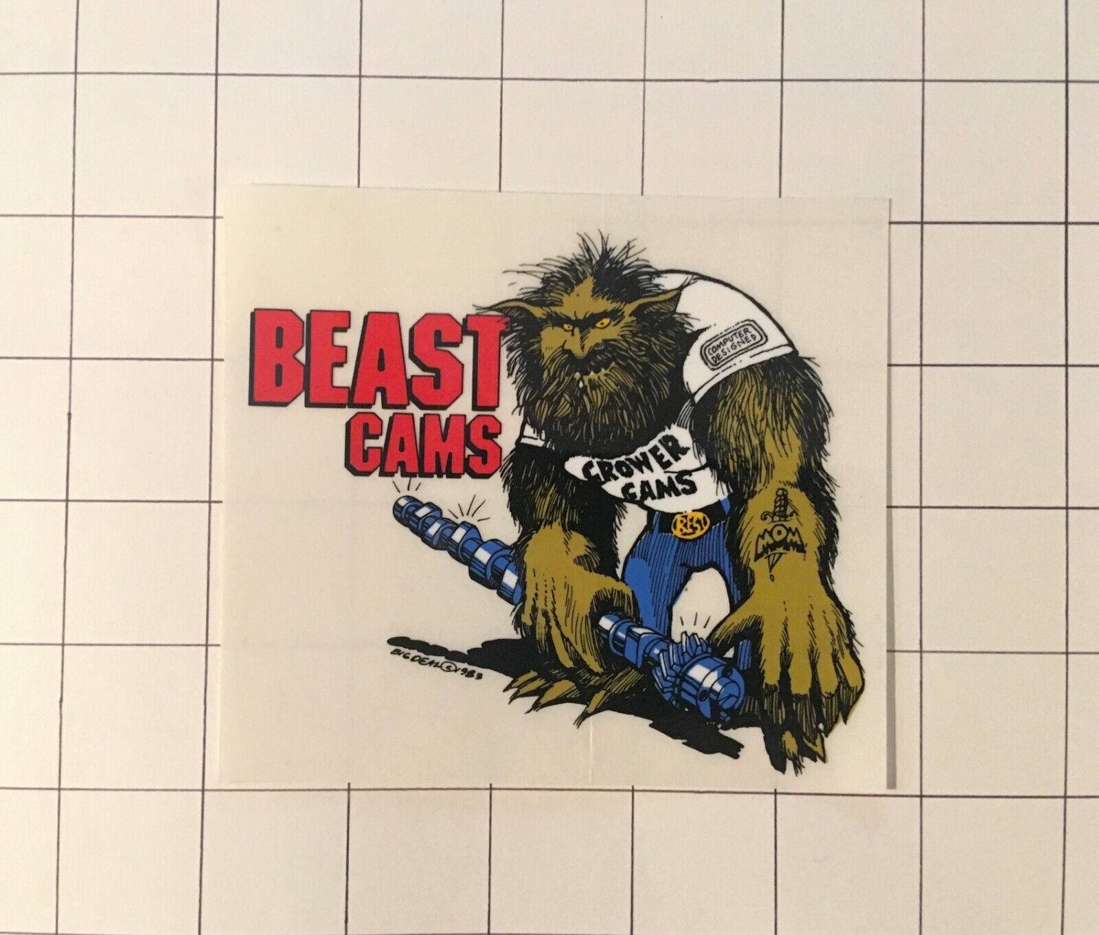 Crower Beast Cams decal - Original Vintage Racing Decal/Sticker
