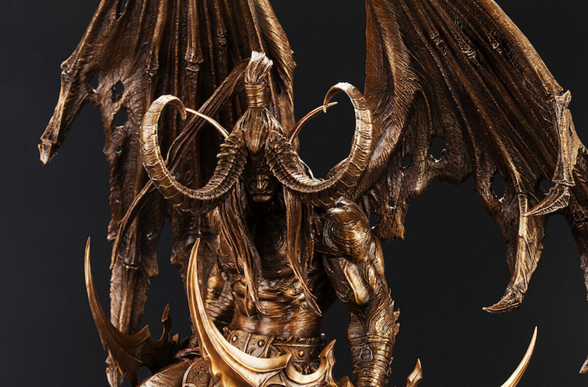 56cm Illidan Stormrag Statue Figure World of Warcraft Sideshow Angry Demon 