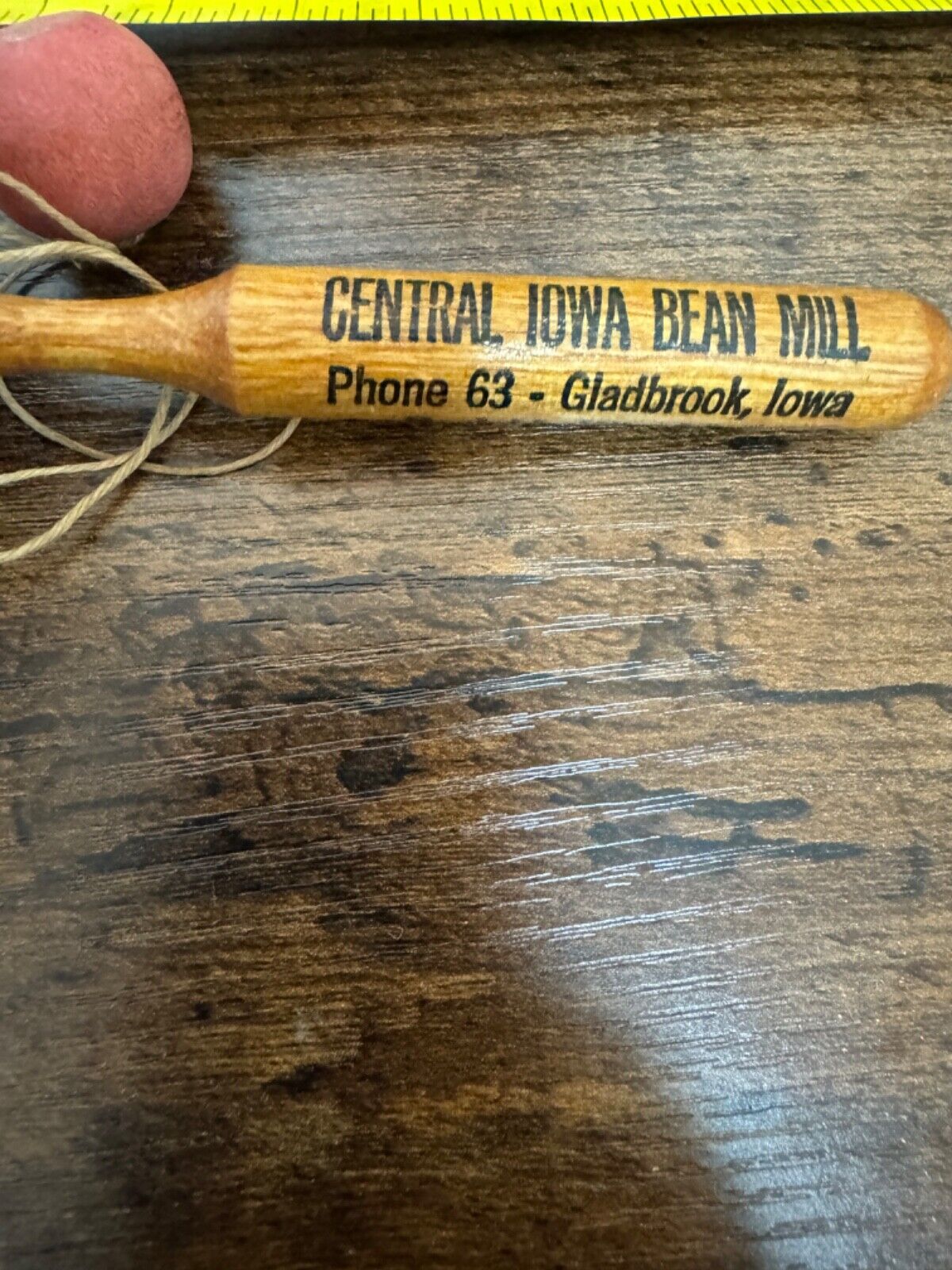 central iowa bean mill Gladbrook iowa vintage toy ball and cup advertising