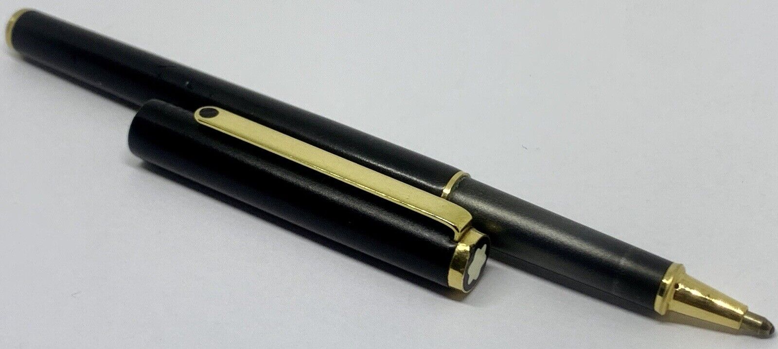 Vintage MONTBLANC Noblesse Slimline Rollerbal Pen- Black & Gold - Germany