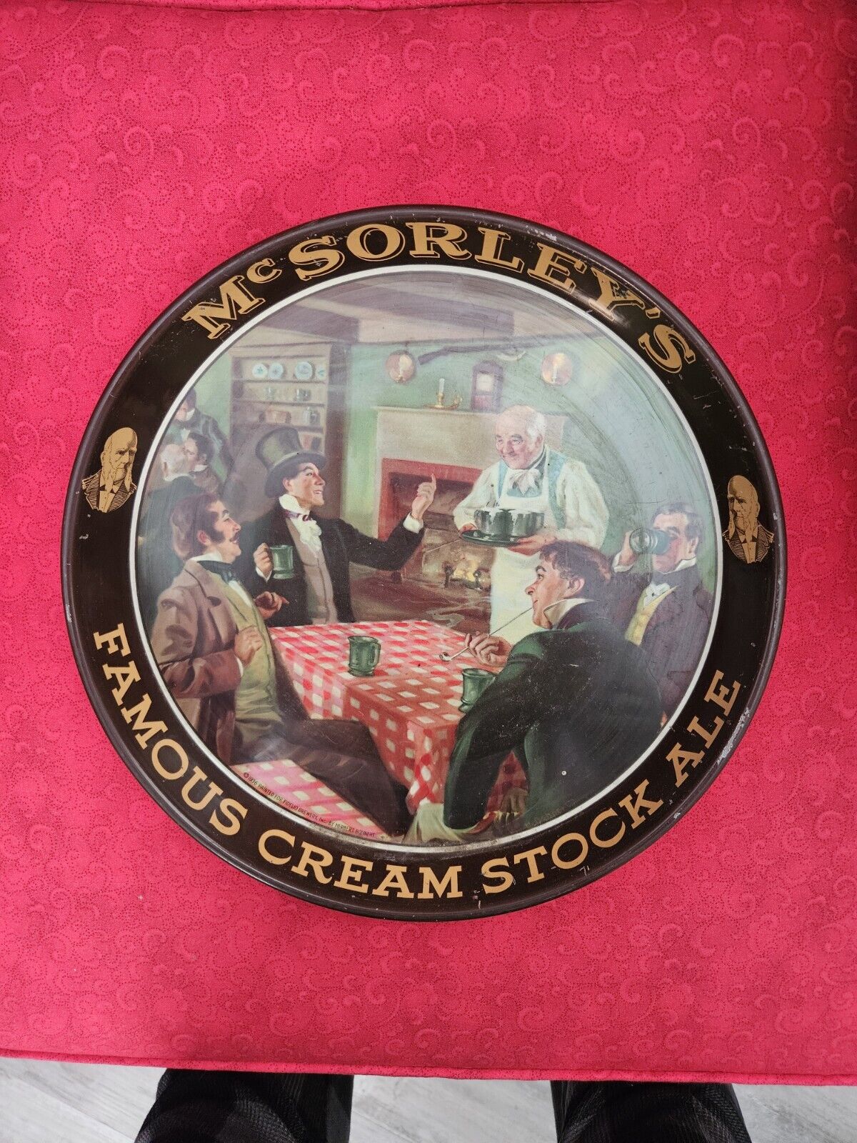 Vintage Breweriana 1936 Painted Mcsorely\'s Famous Cream Stock Ale 12\