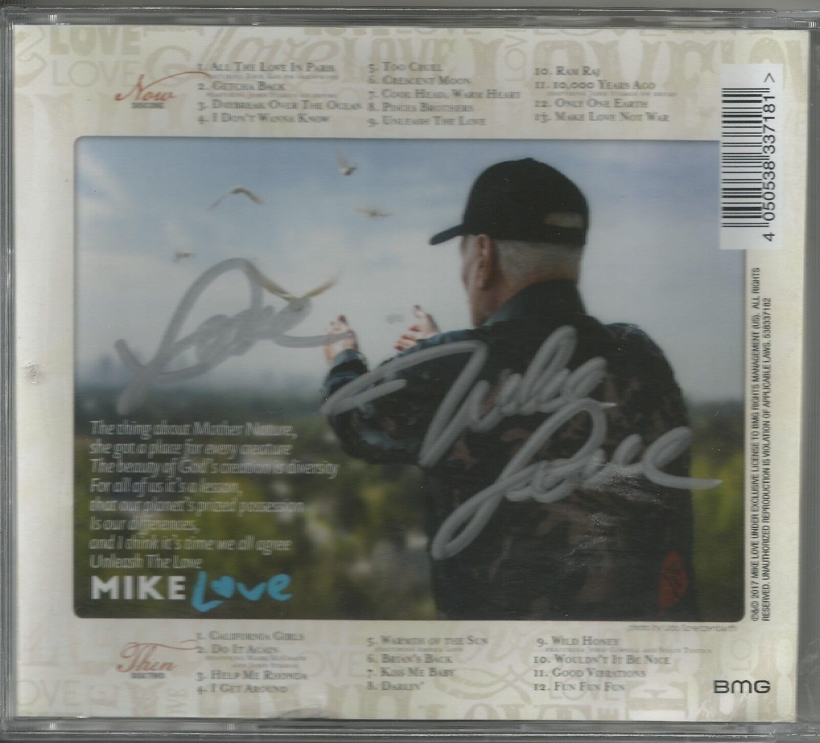 Unleash the Love * by Mike Love (2 CD, 2017, BMG) Original Signed Beach Boys
