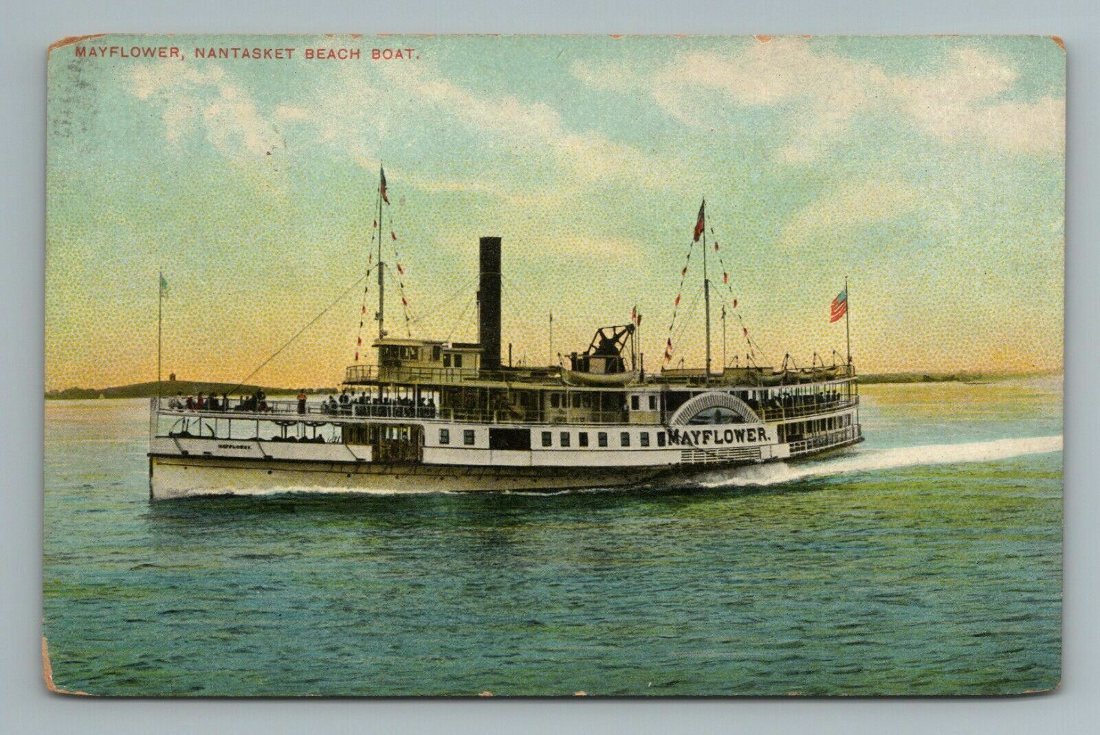 1909 Mayflower Nantasket Beach Massachusetts Postcard Antique