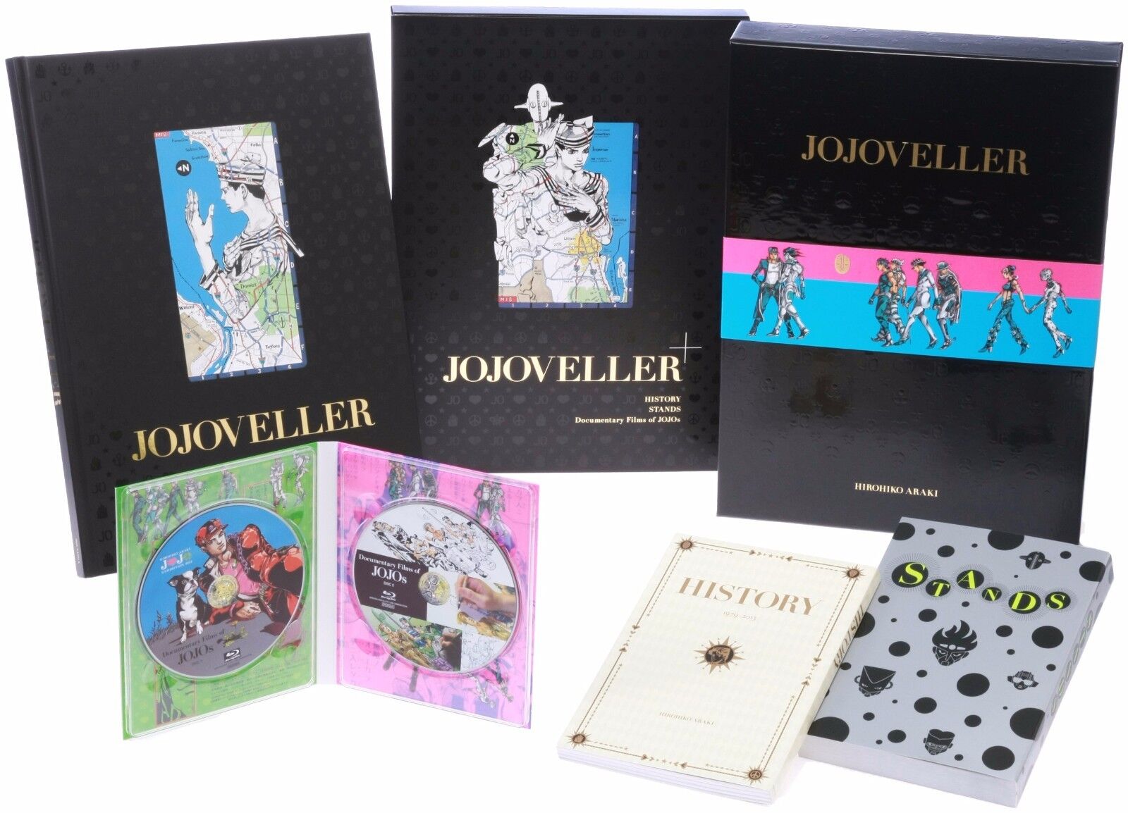 JoJo\'s Bizarre Adventure Japan Art Book JOJOVELLER Limited W/2 Blu-Ray Discs NEW