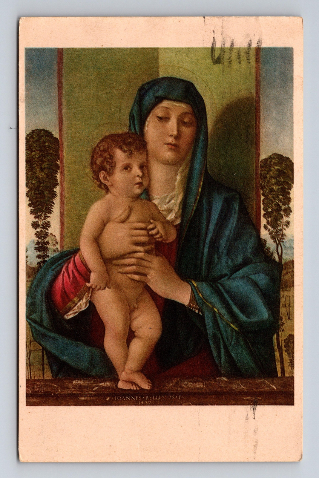 Postcard Madonna of the Small Trees Giovanni Bellini
