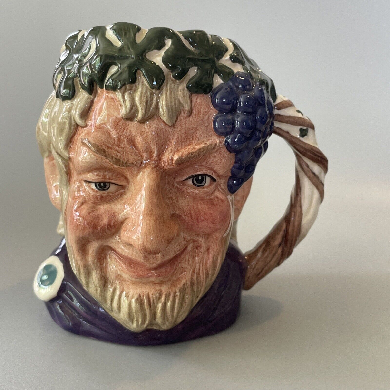 Royal Doulton Toby Mug BACCHUS D6505 Character Jug Vintage Cup 4” Collectible