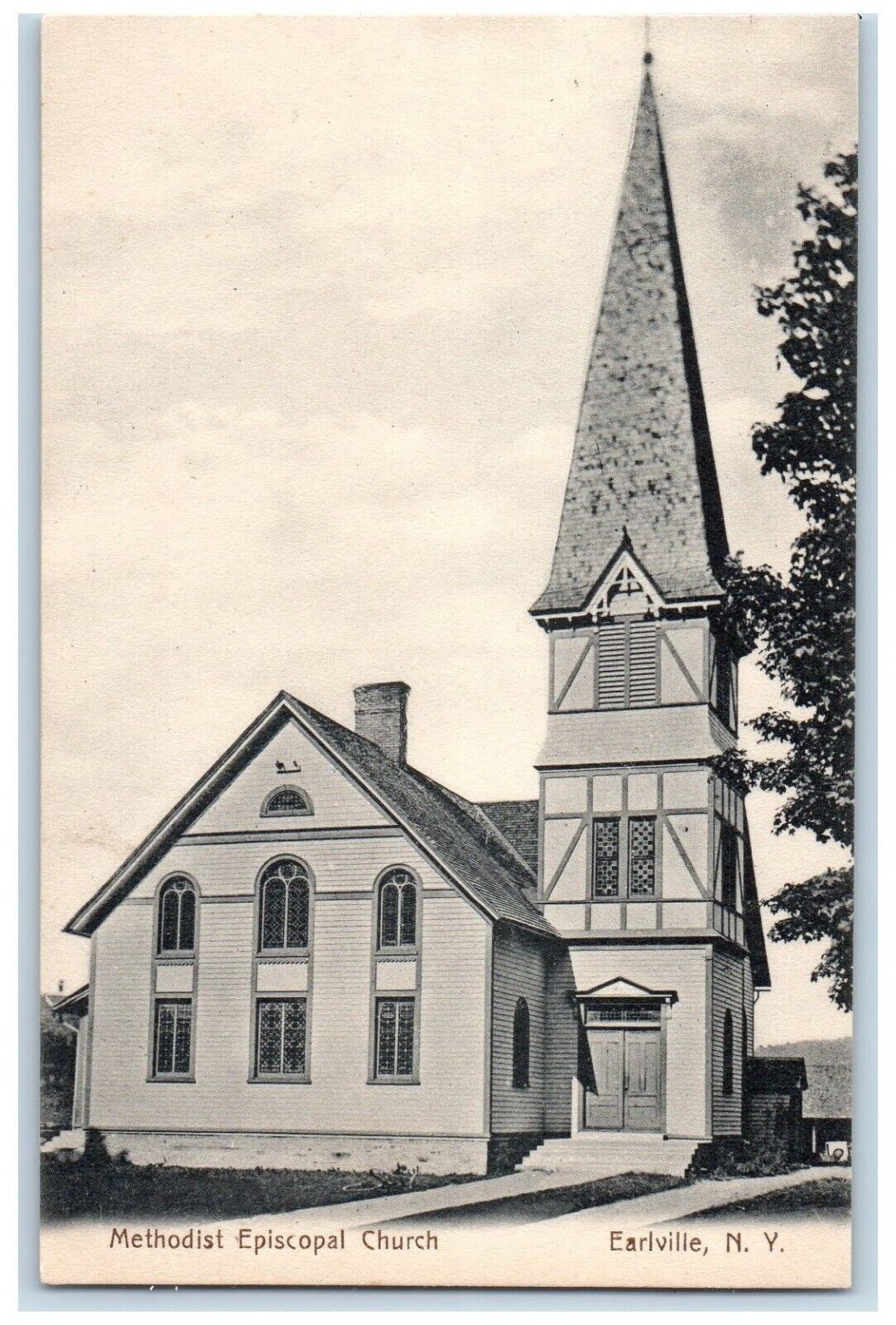 c1910's Methodist Episcopal Church Earlville New York NY Antique Postcard