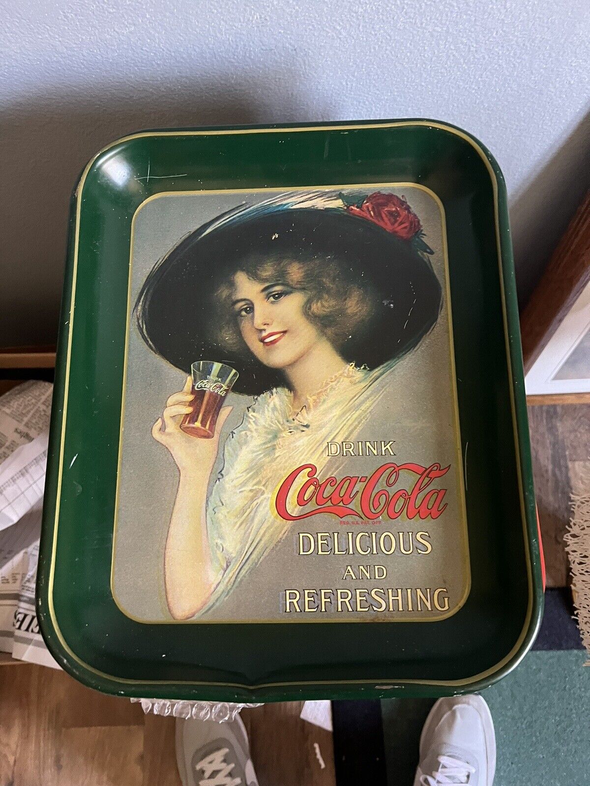 Retro Nostalgic Coca Cola Metal Tray Vintage Collectable Display/use