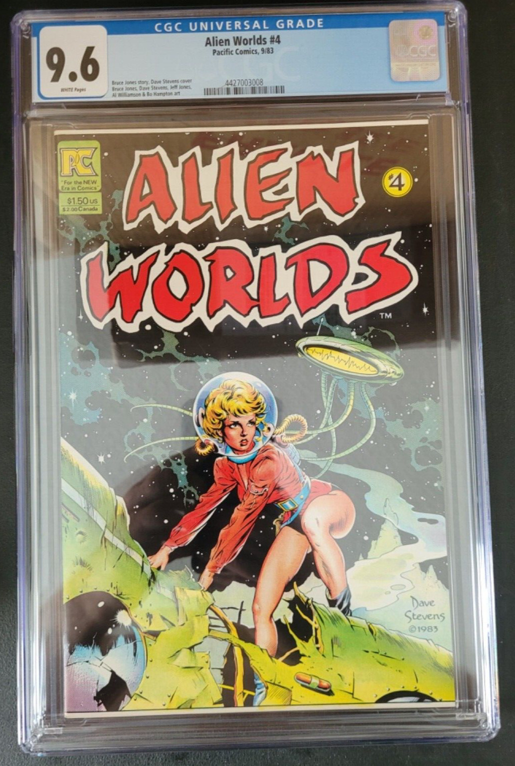 ALIEN WORLDS #4 CGC 9.6 GRADED 1983 PACIFIC INCREDIBLE DAVE STEVENS COVER ART