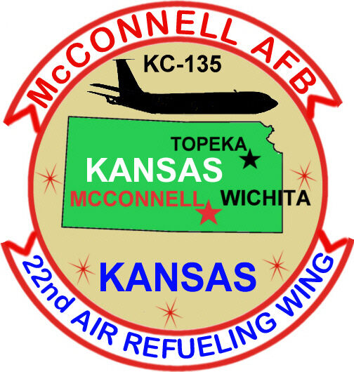 USAF BASE PATCH, McCONNELL AFB KANSAS, 22ND AIR REFUELING WING                 Y