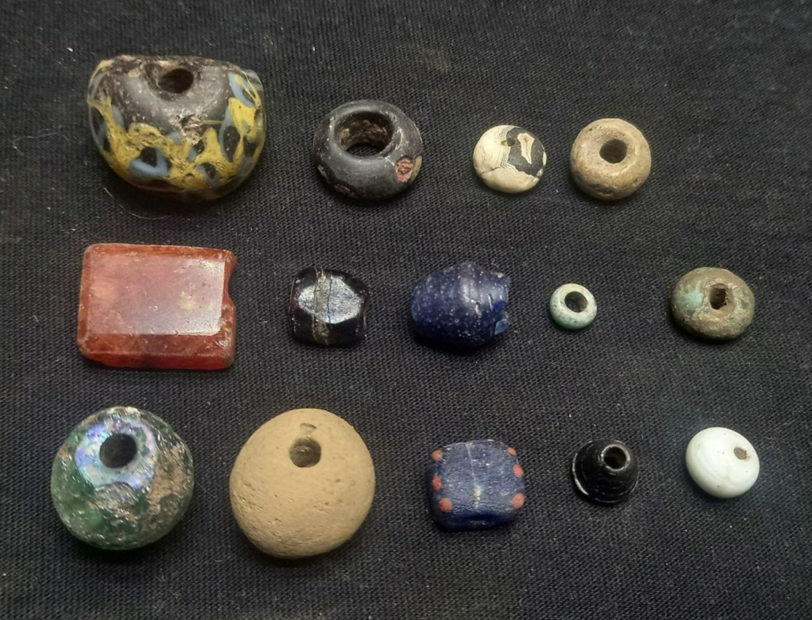 Ancient ceramic Viking beads (amulet of wealth) - a very rare artifact.