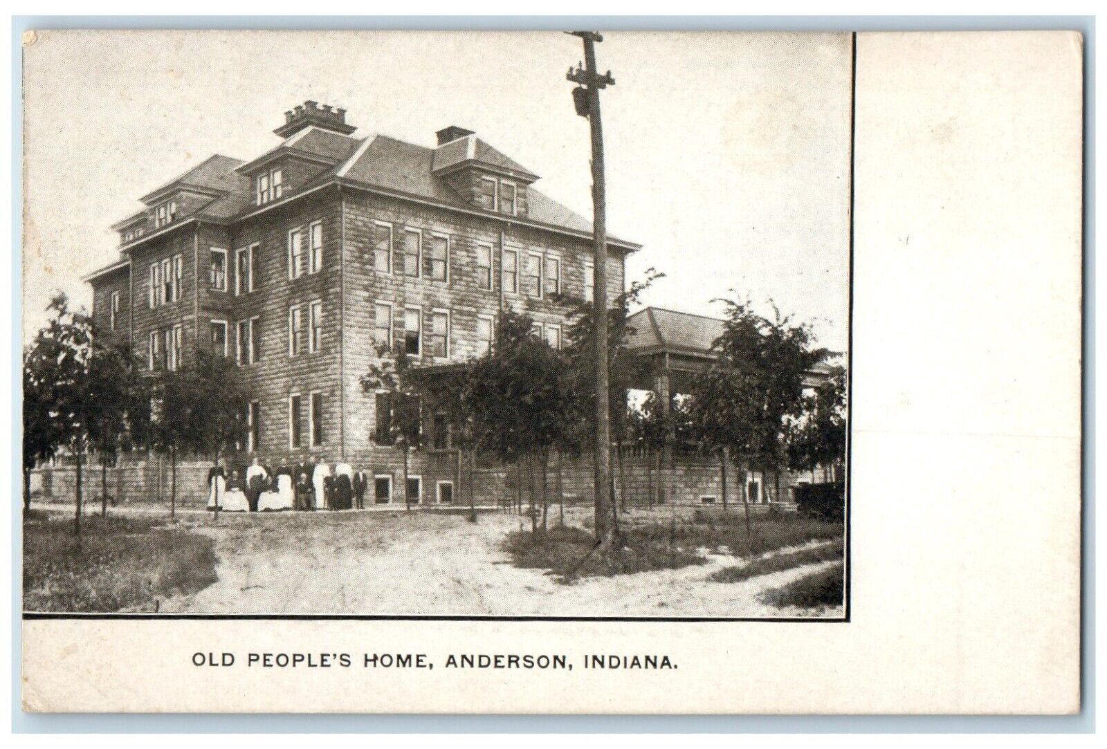 c1910 Old's People's Home Exterior Building Anderson Indiana IN Vintage Postcard