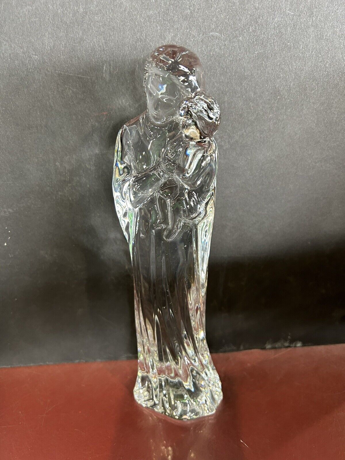 Baccarat 9 1/2” Holy Mother And Child Figure